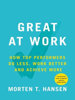 cover image of Great at Work
